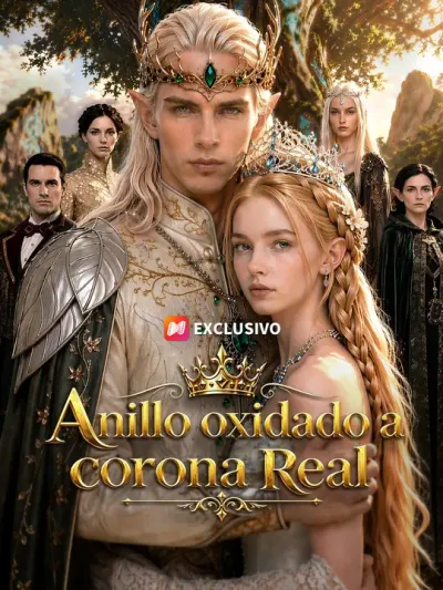 Póster de Anillo oxidado a corona real doblado