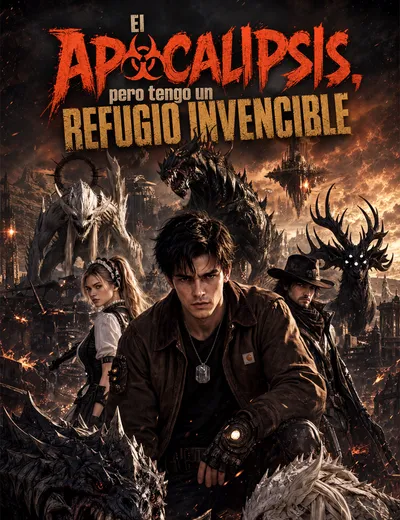 Póster de El apocalipsis, pero tengo un refugio invencible doblado