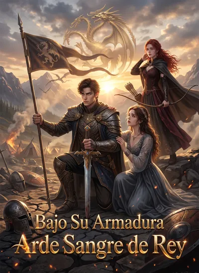Póster de Bajo Su Armadura Arde Sangre de Rey doblado